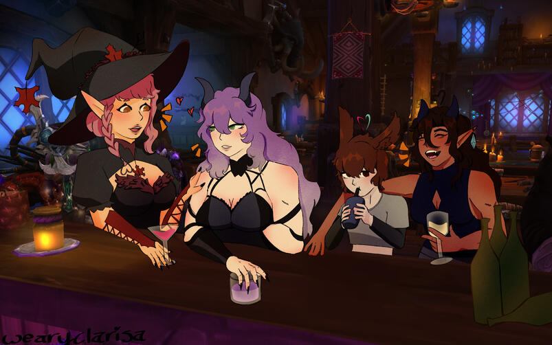 Feral at the bar, right after a beer!